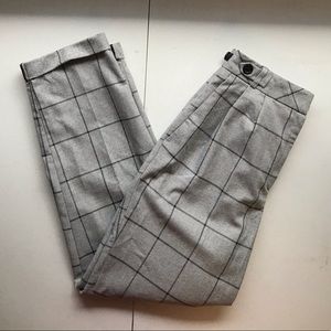 Topshop windowpane patterned crop pants